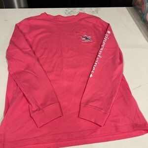 Vineyard Vines Kids Bright Pink Long Sleeve Tee